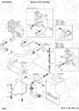 2040 MAIN HYD PIPING 16/18/20B-9, Hyundai