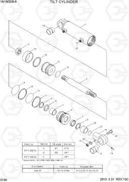 3130 TILT CYLINDER 16/18/20B-9, Hyundai