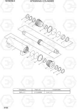 3150 STEERING CYLINDER 16/18/20B-9, Hyundai