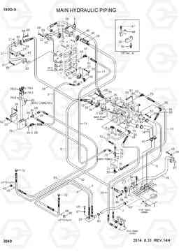 3040 MAIN HYDRAULIC PIPING 180D-9, Hyundai