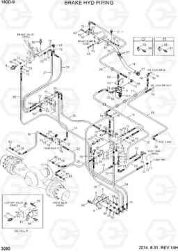 3080 BRAKE HYD PIPING 180D-9, Hyundai