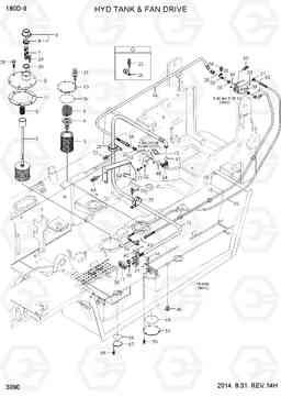 3090 HYD TANK & FAN DRIVE 180D-9, Hyundai
