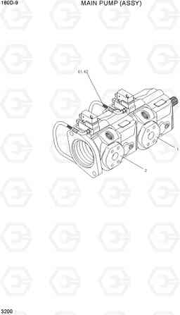 3200 MAIN PUMP (ASSY) 180D-9, Hyundai