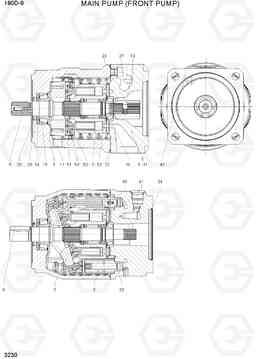 3230 MAIN PUMP (FRONT PUMP)) 180D-9, Hyundai