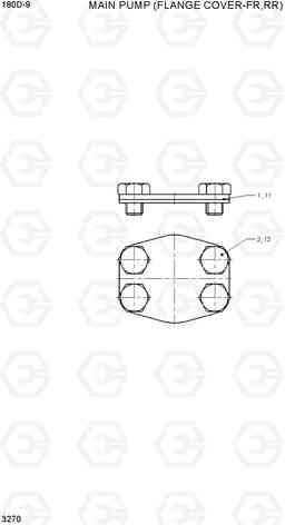 3270 MAIN PUMP (FLANGE COVER-FR,RR) 180D-9, Hyundai