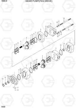 3330 GEAR PUMP (FAN DRIVE) 180D-9, Hyundai