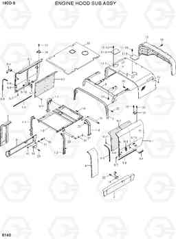 6140 ENGINE HOOD SUB ASSY 180D-9, Hyundai