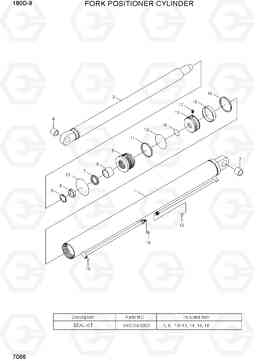 7066 FORK POSITIONER CYLINDER 180D-9, Hyundai