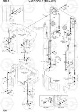 7240 MAST PIPING (TS-MAST) 180D-9, Hyundai