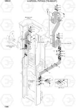 7280 4-SPOOL PIPING (TS-MAST) 180D-9, Hyundai