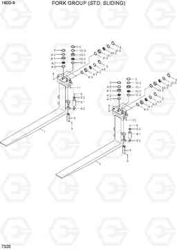 7320 FORK GROUP (STD, SLIDING) 180D-9, Hyundai