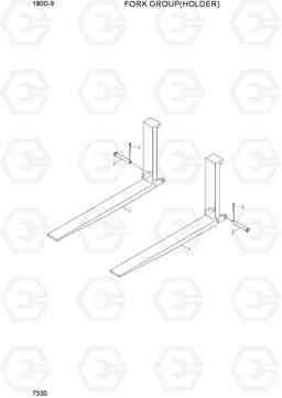7330 FORK GROUP (OPT, HOLDER) 180D-9, Hyundai