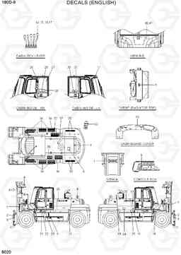 8020 DECALS (ENGLISH) 180D-9, Hyundai