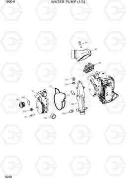 9250 WATER PUMP (1/3) 180D-9, Hyundai