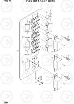 2055 FUSE BOX & RELAY BOARD 180D-7E, Hyundai