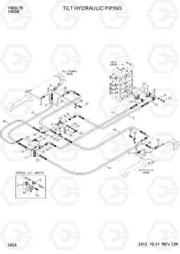 3050 TILT HYDRAULIC PIPING 180D-7E, Hyundai