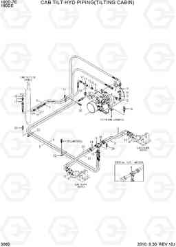 3060 CAB TILT HYD PIPING(TILTING CABIN) 180D-7E, Hyundai