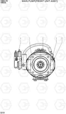 3210 MAIN PUMP(FRONT UNIT ASSY) 180D-7E, Hyundai