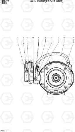 3220 MAIN PUMP(FRONT UNIT) 180D-7E, Hyundai