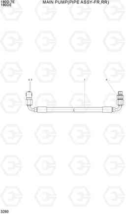 3260 MAIN PUMP(PIPE ASSY-FR,RR) 180D-7E, Hyundai