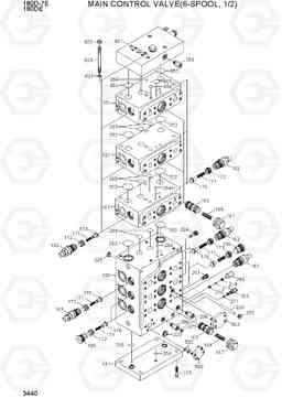 3440 MAIN CONTROL VALVE(6-SPOOL, 1/2) 180D-7E, Hyundai