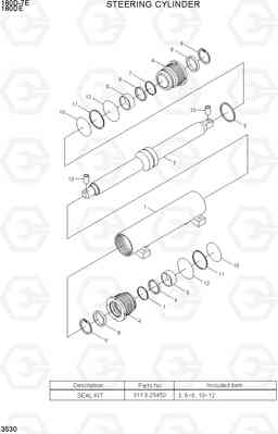 3530 STEERING CYLINDER 180D-7E, Hyundai