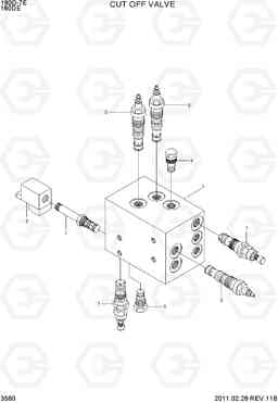 3560 CUT OFF VALVE 180D-7E, Hyundai