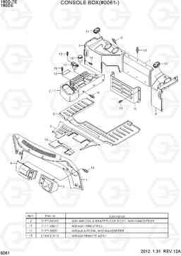 6061 CONSOLE BOX 180D-7E, Hyundai