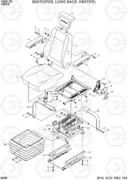 6090 SEAT(OPSS, LONG BACK, HEATER) 180D-7E, Hyundai