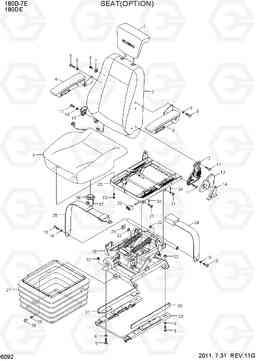 6092 LONG BACK,W/O HEATED,LEATHER 180D-7E, Hyundai