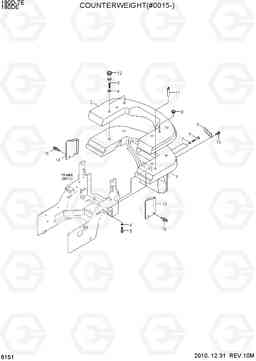 6151 COUNTERWEIGHT(#0015-) 180D-7E, Hyundai