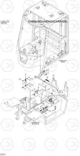 6200 CABIN MOUNTING(CARRIER) 180D-7E, Hyundai