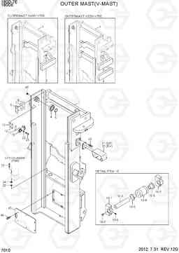 7010 OUTER MAST(V-MAST) 180D-7E, Hyundai