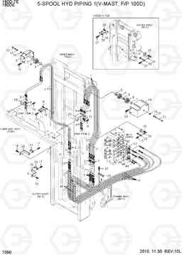 7090 5-SPOOL HYD PIPING 1(V-MAST, F/P 100D) 180D-7E, Hyundai