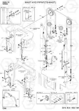 7240 MAST HYD PIPING (TS-MAST) 180D-7E, Hyundai