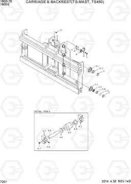 7251 CARRIAGE & BACKREST (TS-MAST,TS460) 180D-7E, Hyundai