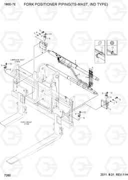 7260 FORK POSI PIPING (TS-MAST, IND, 100 DIA) 180D-7E, Hyundai