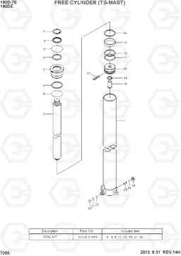 7265 FREE CYLINDER(TS-MAST) 180D-7E, Hyundai