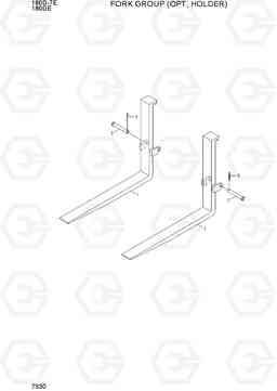 7330 FORK GROUP (OPT, HOLDER) 180D-7E, Hyundai