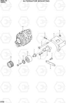 9190 ALTERNATOR MOUNTING 180D-7E, Hyundai