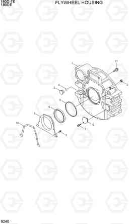 9240 FLYWHEEL HOUSING 180D-7E, Hyundai
