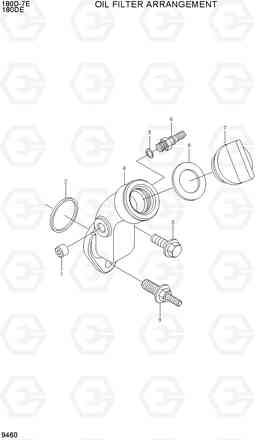 9460 OIL FILTER ARRANGEMENT 180D-7E, Hyundai