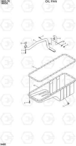 9480 OIL PAN 180D-7E, Hyundai