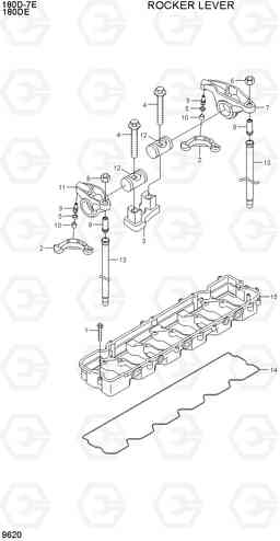 9620 ROCKER LEVER 180D-7E, Hyundai