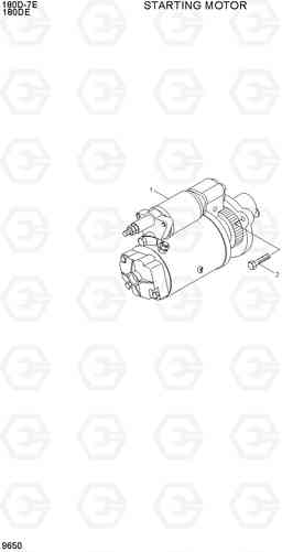 9650 STARTING MOTOR 180D-7E, Hyundai