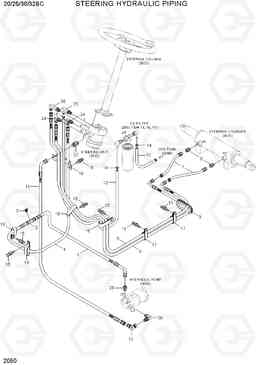 2050 STEERING HYDRAULIC PIPING 20/25/30/32BC-7, Hyundai