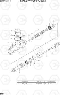 3120 BRAKE MASTER CYLINDER 20/25/30/32BC-7, Hyundai