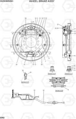 5060 WHEEL BRAKE ASSY 20/25/30/32BC-7, Hyundai