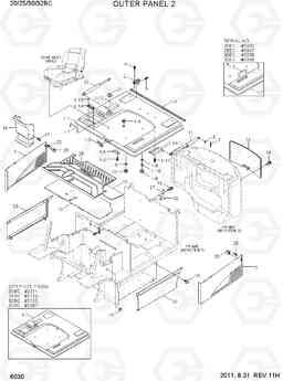 6030 OUTER PANEL 2 20/25/30/32BC-7, Hyundai