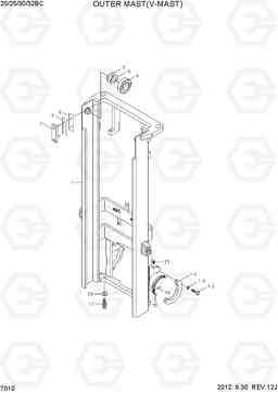 7010 OUTER MAST(V-MAST) 20/25/30/32BC-7, Hyundai